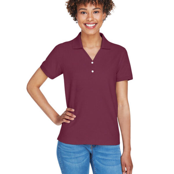 Ladies' Pima Piqué Y-Collar Polo Thumbnail